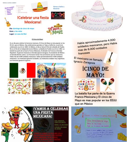 Cinco de Mayo work examples